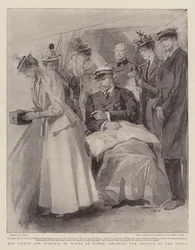 Le Prince et la Princesse de Galles à Cowes, attendant l